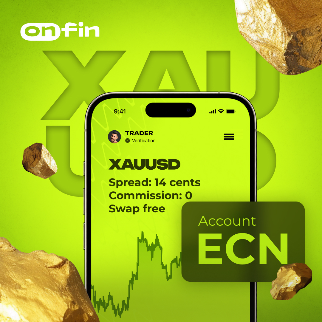 XAUUSD ECN account spread offer, branded