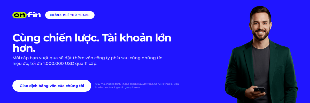 Prop trading MT5 — Blue portrait — 1200×400 (VI)