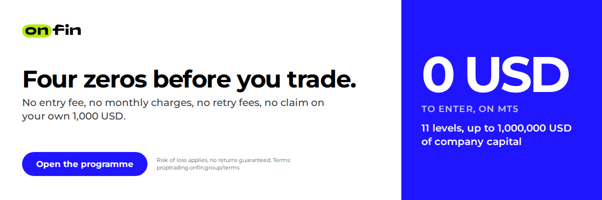 Prop trading MT5 — Four zeros — 1200×400 (EN)
