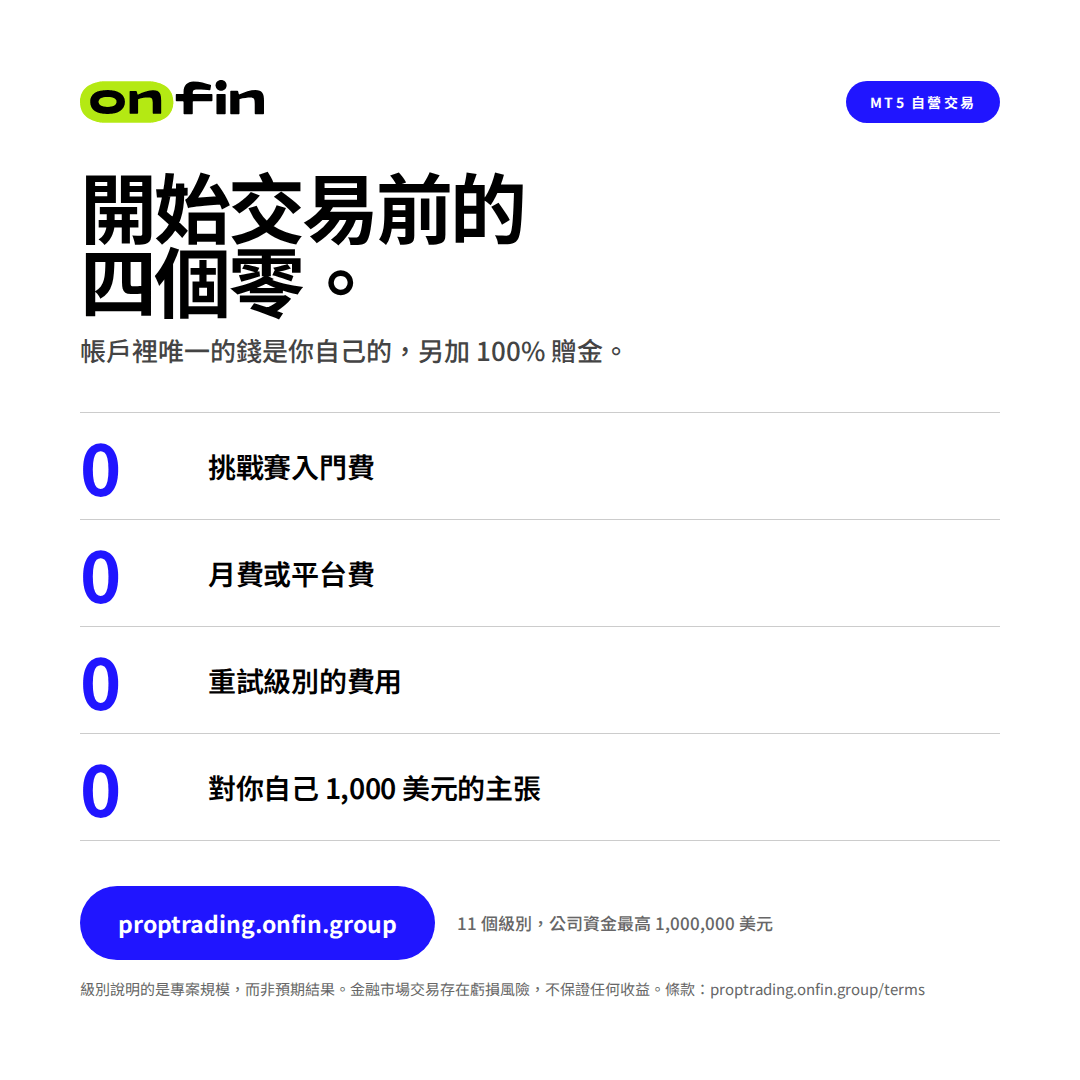 Prop trading MT5 — Four zeros — 1080×1080 (ZH-TW)