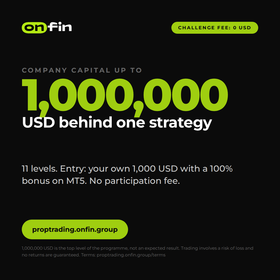 Prop trading MT5 — Capital, one number — 1080×1080 (EN)