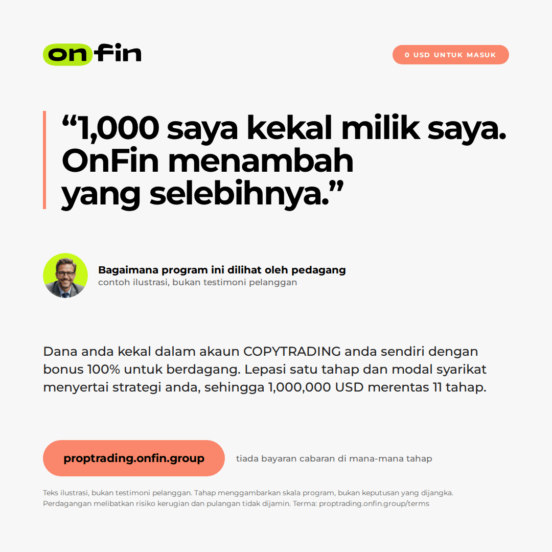 Prop trading MT5 — Trader voice, coral — 1080×1080 (MS)