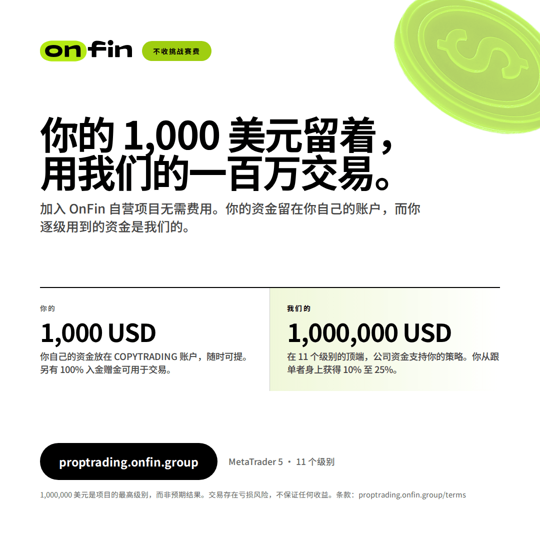 Prop trading MT5 — Yours / ours — 1080×1080 (ZH)
