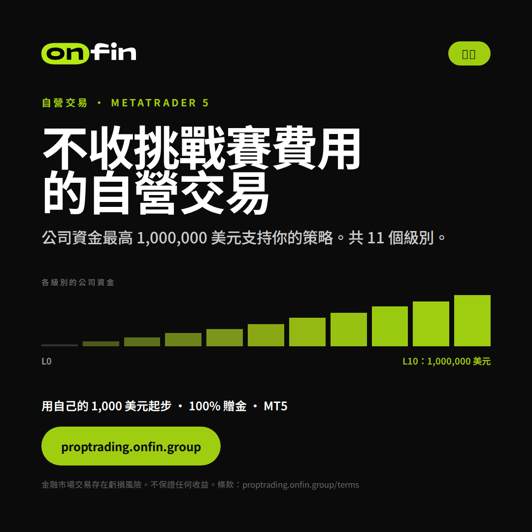 Prop trading MT5 — 1080×1080 (ZH-TW)