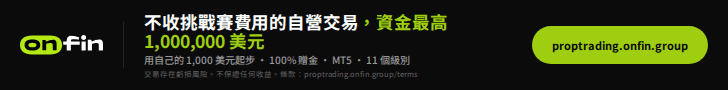 Prop trading MT5 — 728×90 (ZH-TW)